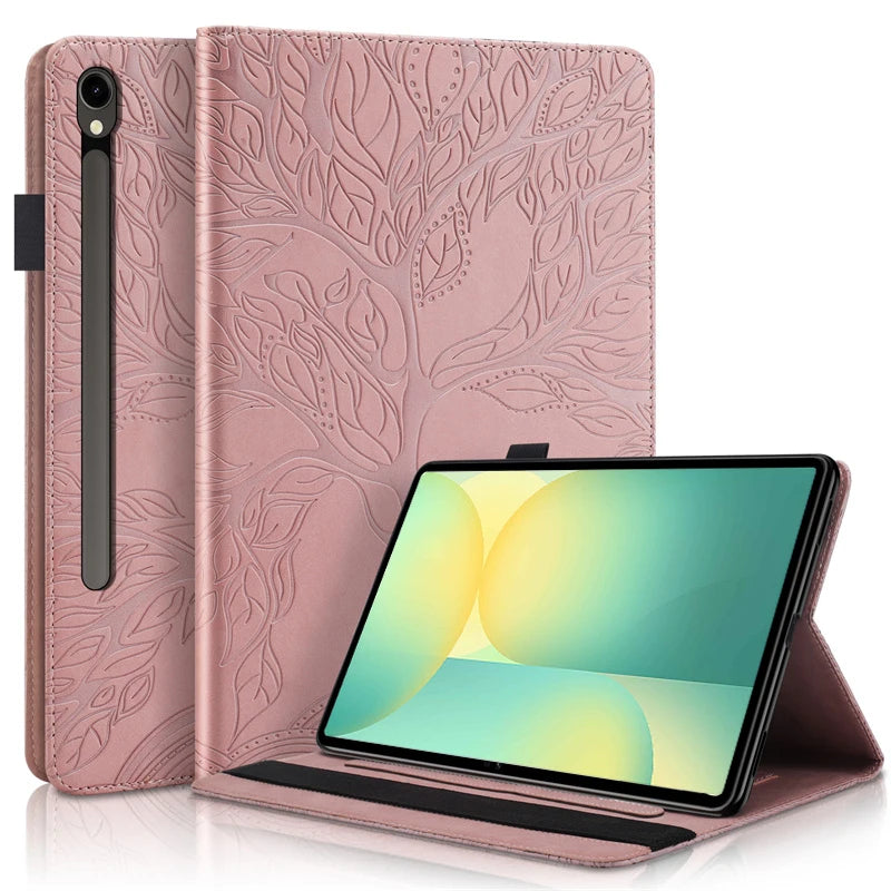 Samsung Galaxy Tab S10 Lite Case Embossed Flip Wallet Stand 10.9"