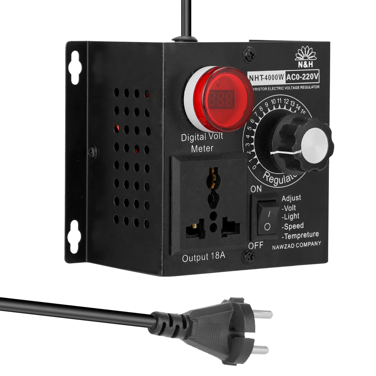 AC 220V 4000W SCR Voltage Regulator – Variable Dimmer Controller