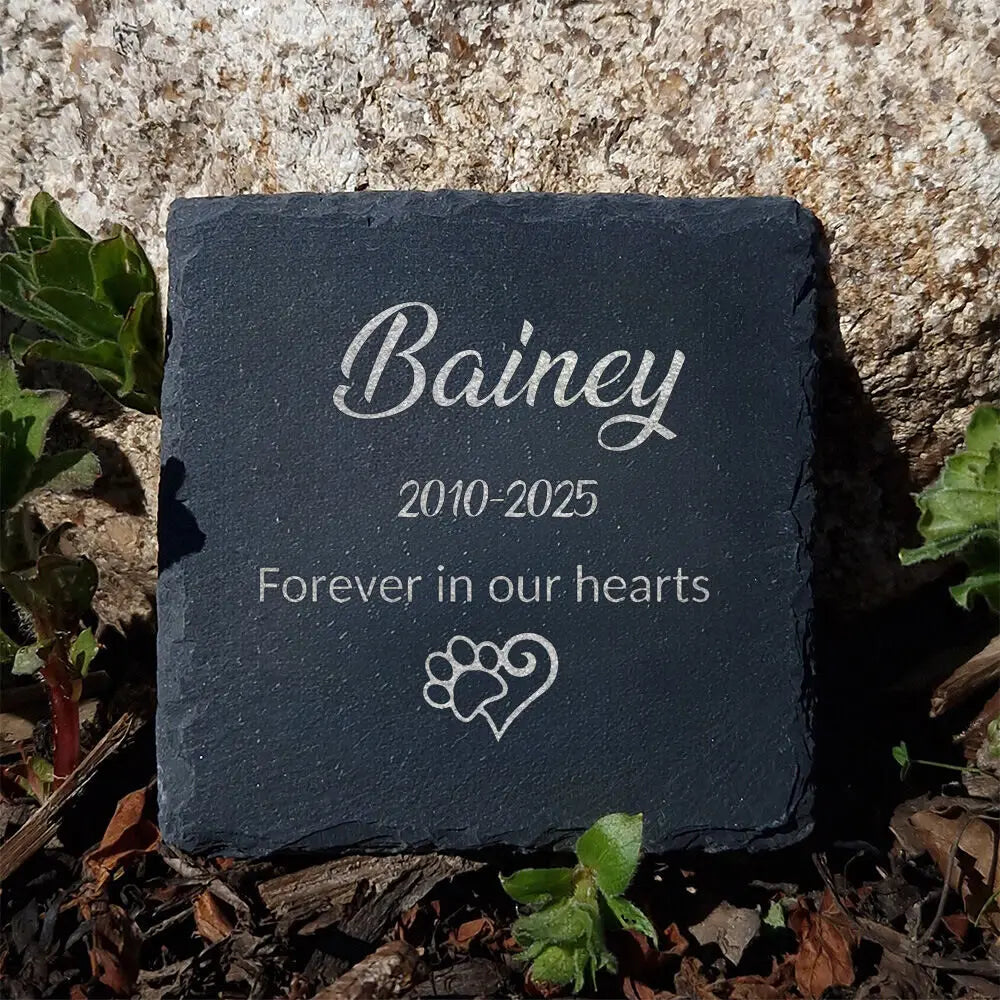 Personalized Dog Memorial Garden Stone – Custom Name Plaque