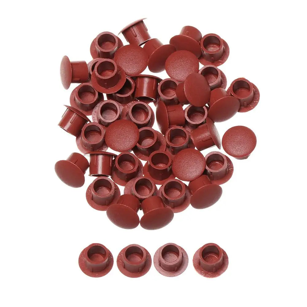 50-Pack Plastic Hole Plugs – Furniture Screw Cap Covers