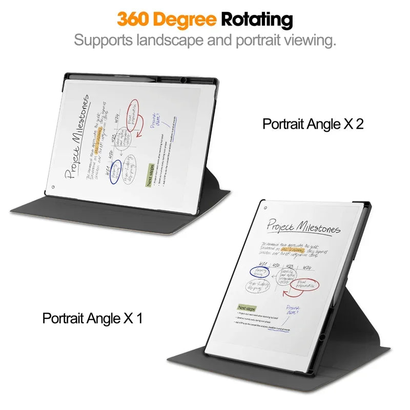 reMarkable Paper Pro 11.8" 360° Rotating Case & Pen Holder