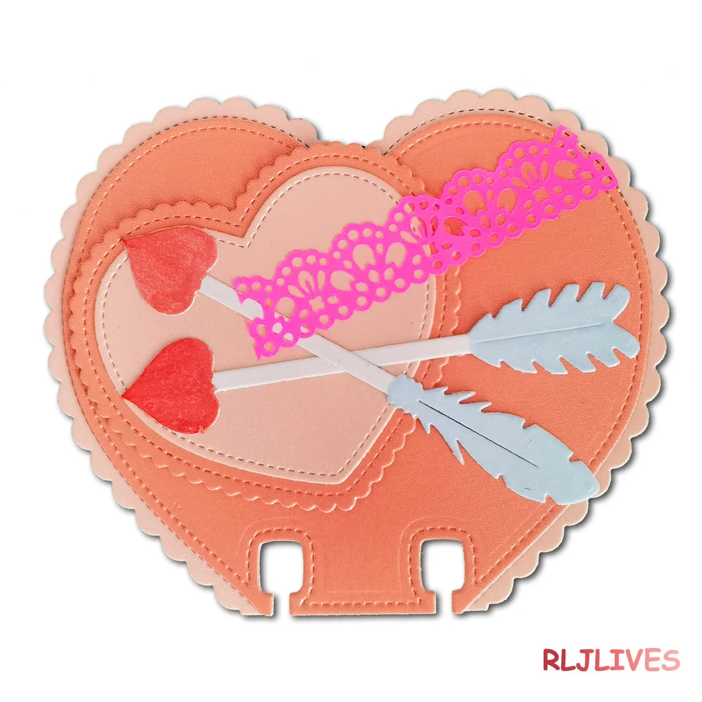 Scalloped Heart Memorydex Metal Cutting Die – DIY Scrapbooking