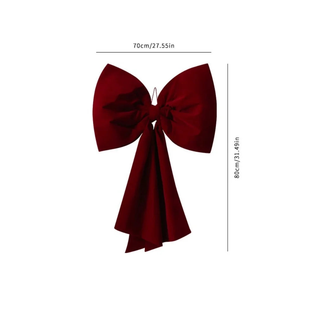 Large Red Velvet Christmas Bow – Tree Topper & Wreath Decor