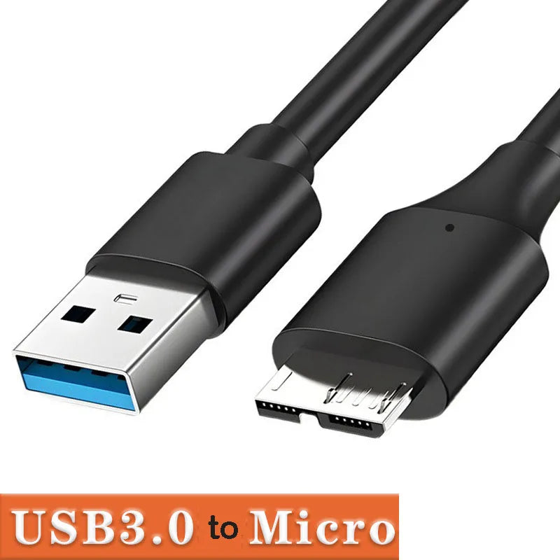 USB 3.0 Type-A to Micro-B HDD Cable | High-Speed Data Sync