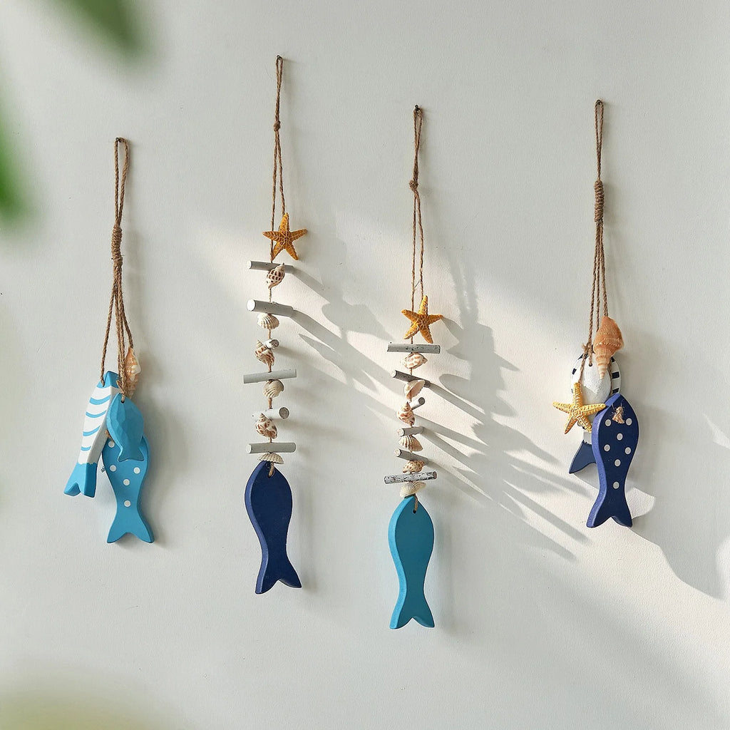 Ocean Coastal Wall Hanging – Shell Starfish & Fish Decor