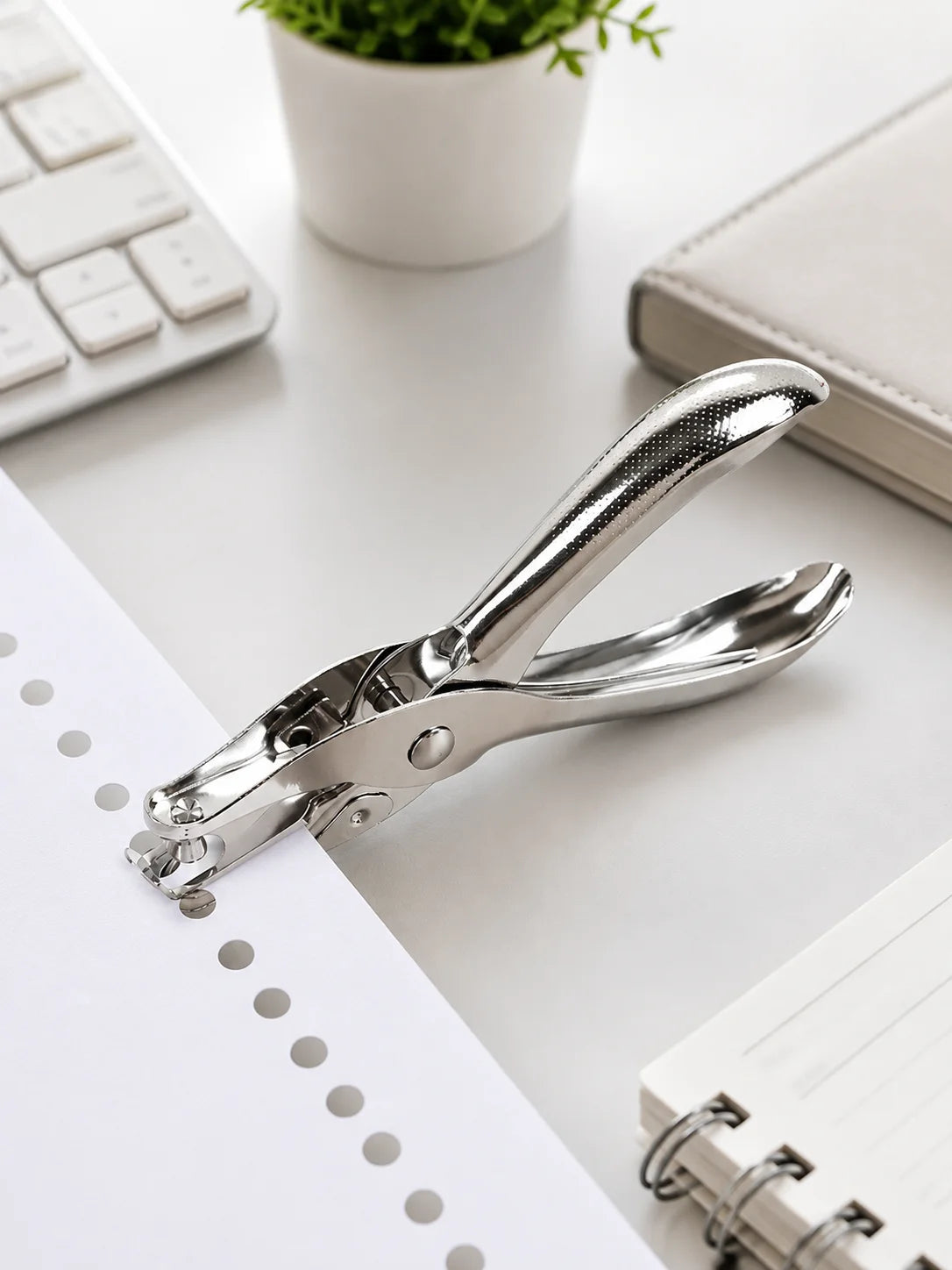 6mm Heavy Duty Handheld Single Hole Punch with Chip Collector