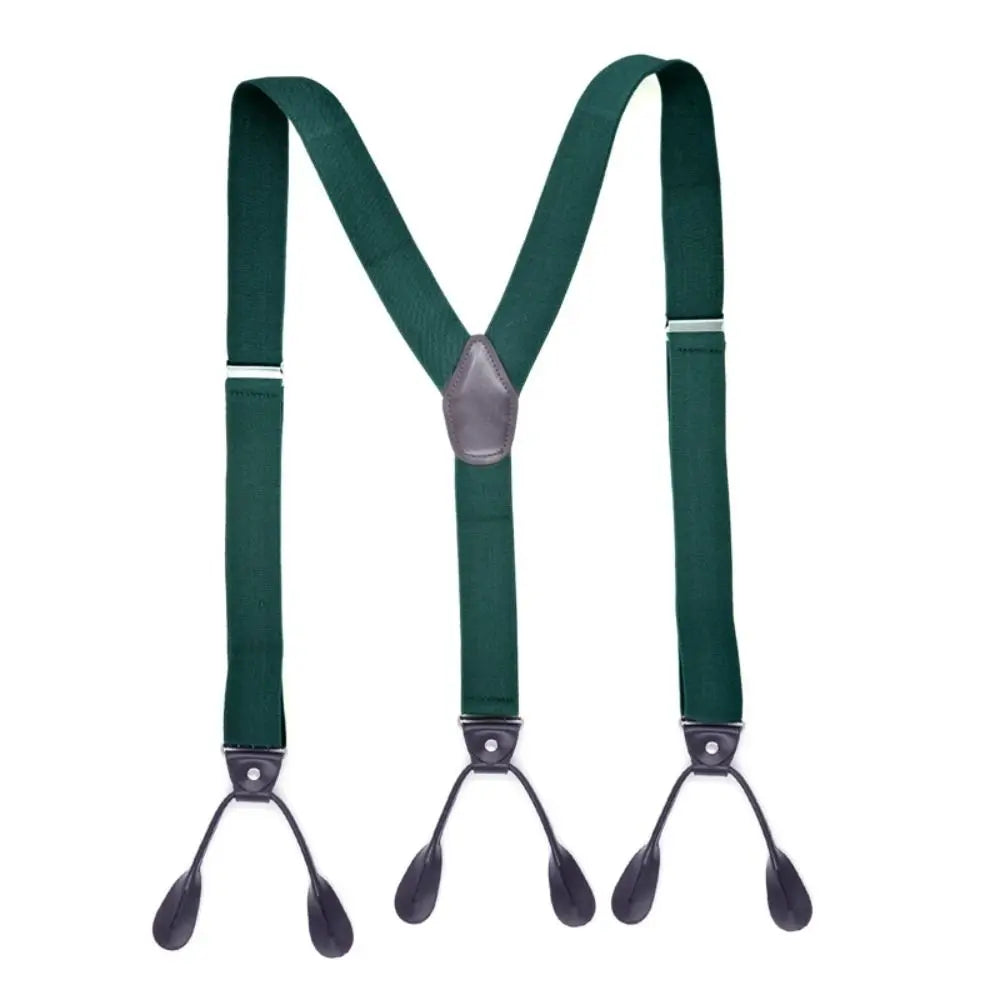Vintage Y-Back Elastic Suspenders – Unisex Adjustable Braces