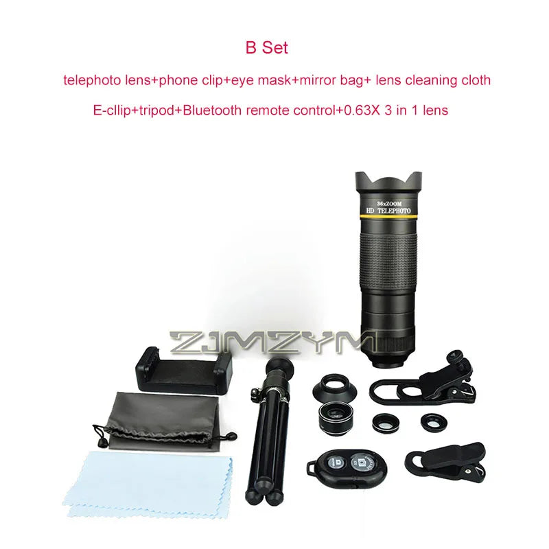 36x Zoom Monocular Telephoto Lens for Smartphones – HD