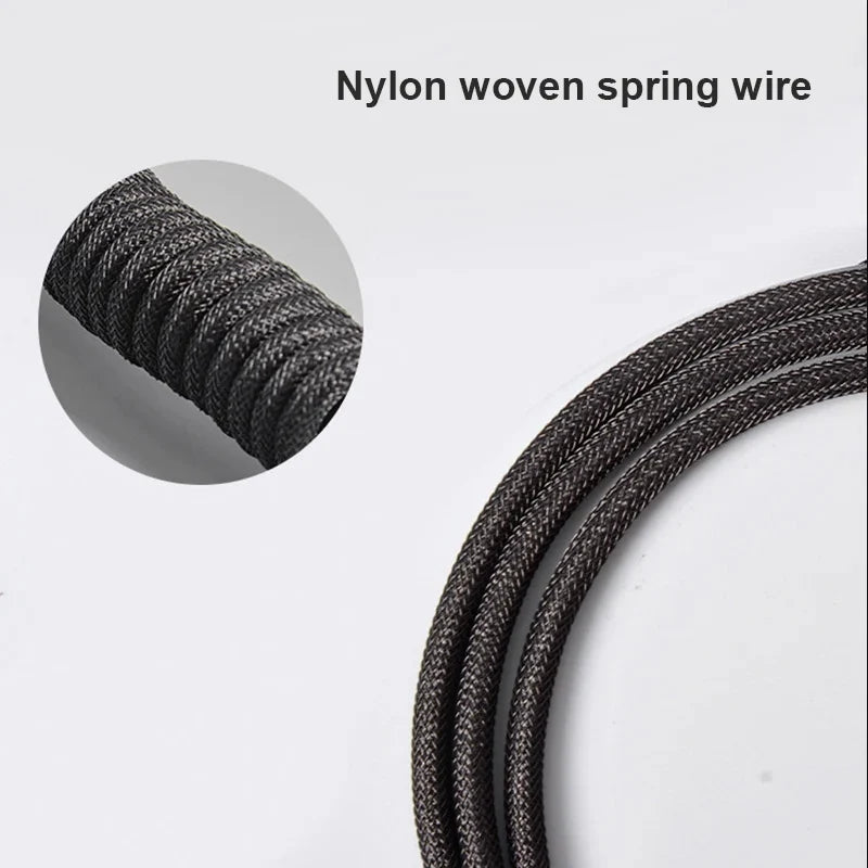Aviator Coiled Keyboard Cable – USB & Type-C | OULLX