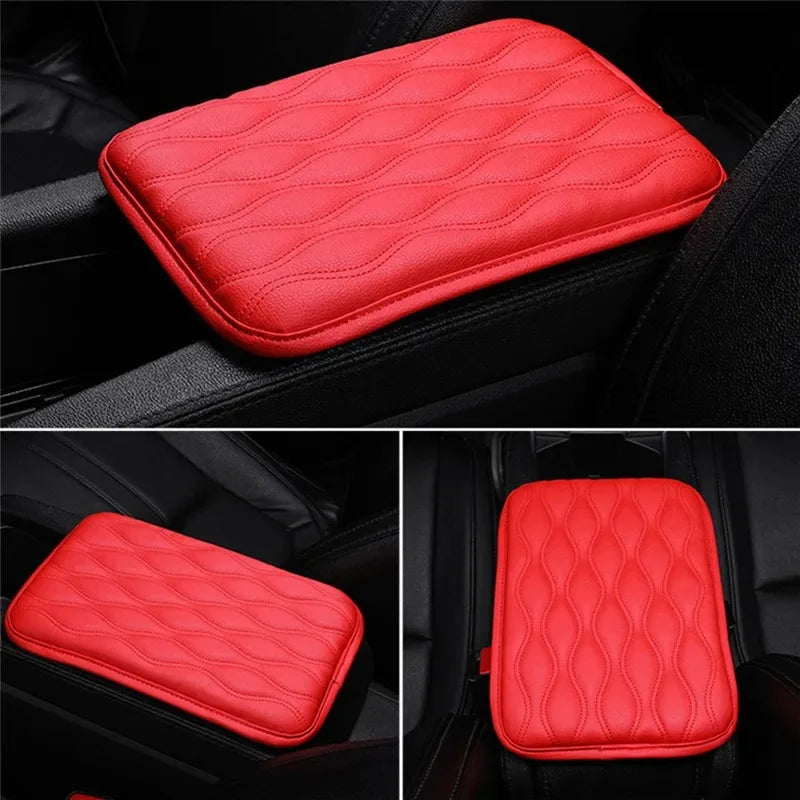 Universal PU Leather Car Armrest Pad Cover | Memory Foam Cushion