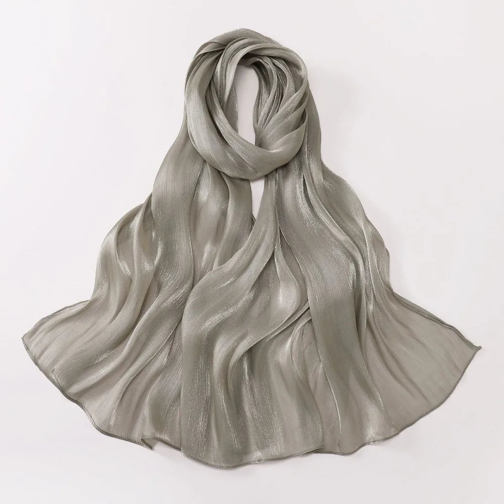 Women's Solid Chiffon Hijab Long Scarf Shawl – Sheer & Soft