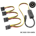 DC 12V to SATA Power Cable – 1 to 4 Port HDD Splitter Adapter