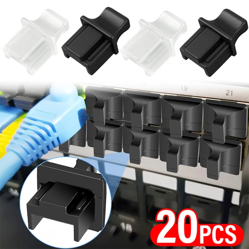 RJ45 Ethernet Dust Plugs – Silicone Port Covers 10/20 Pack