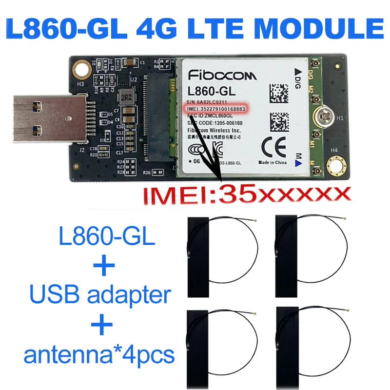 Fibocom L860-GL 4G LTE Cat16 M.2 WWAN Card for HP EliteBook