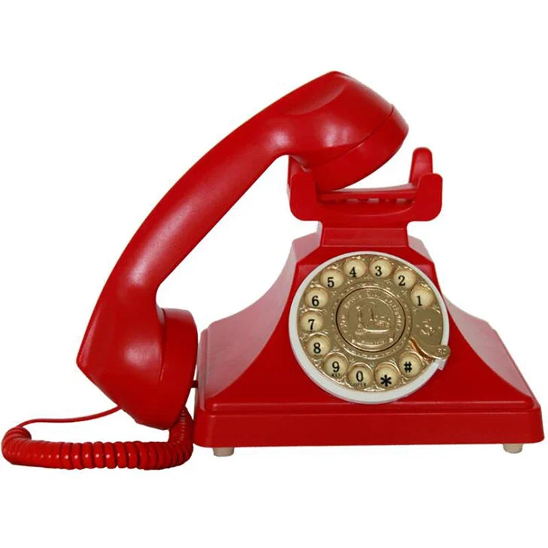 Retro Rotary Dial Telephone – Corded Landline with Caller ID