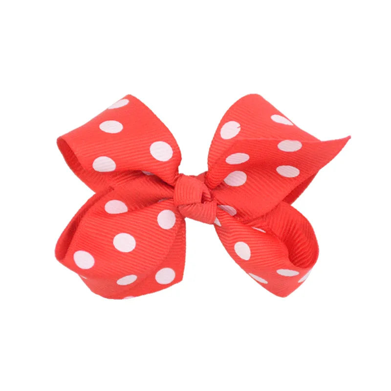 12-Pack Handmade Grosgrain Ribbon Bow Hair Clips for Girls
