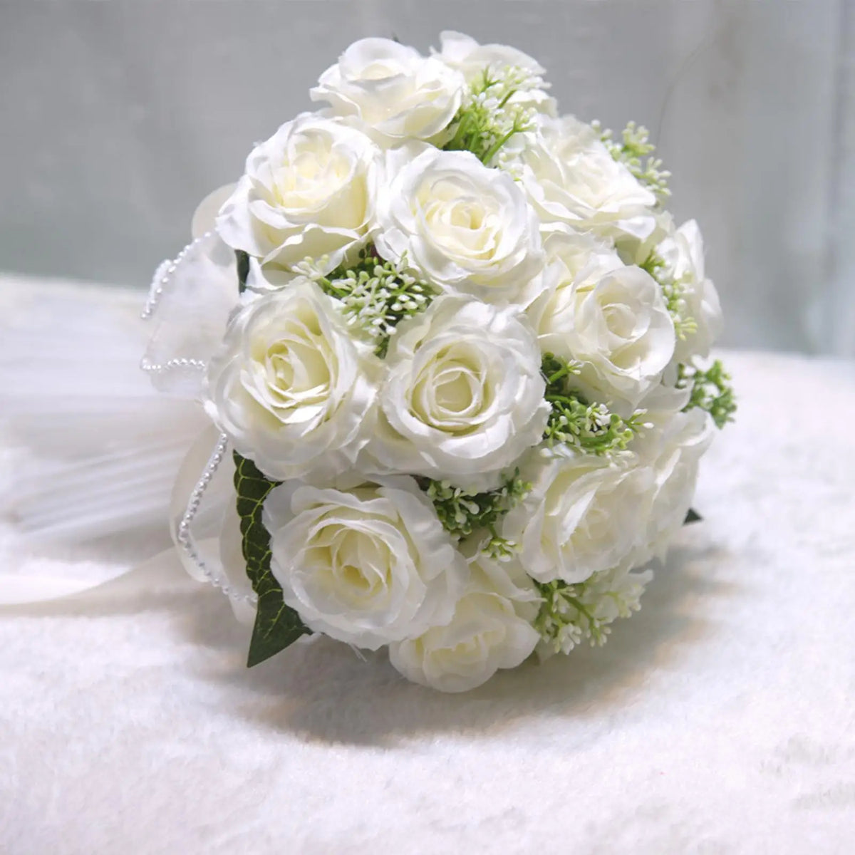 Silk Rose Bridal Bouquet – Wedding & Anniversary Floral Décor