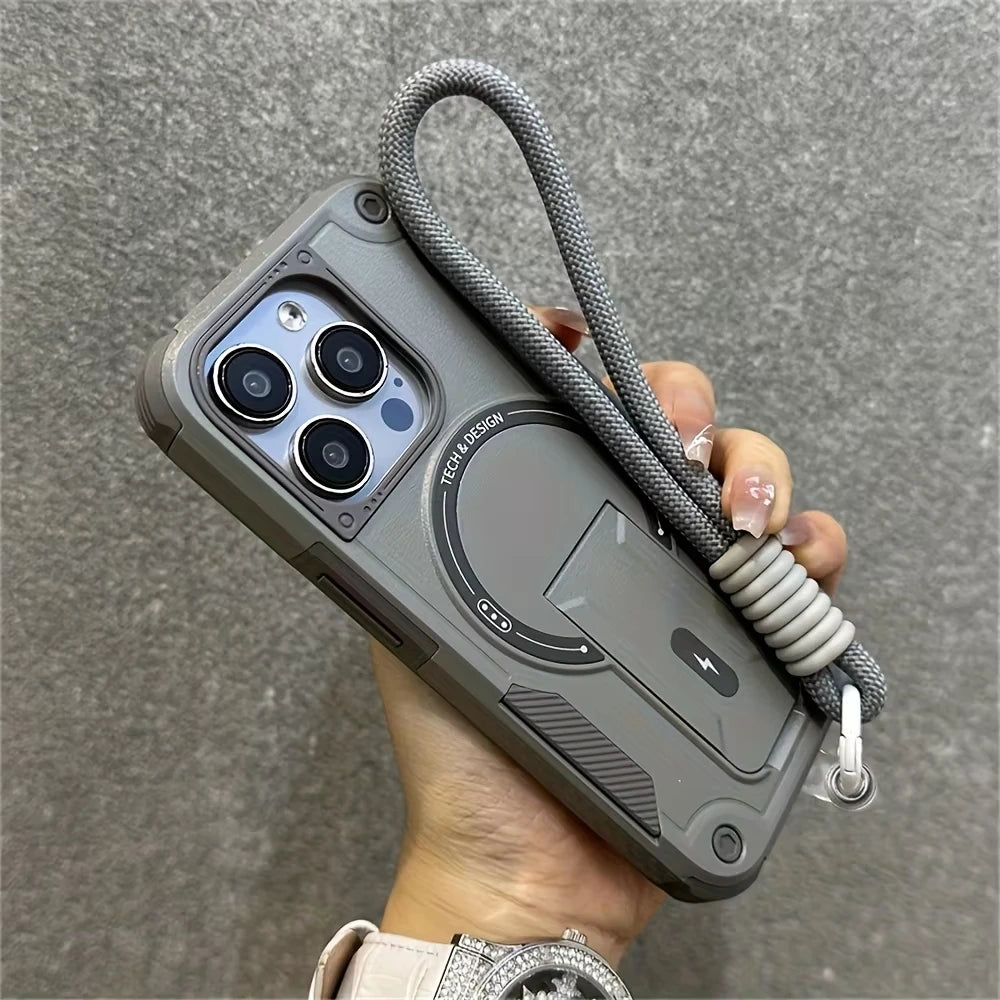 MagSafe Kickstand iPhone Case with Lanyard | Shockproof
