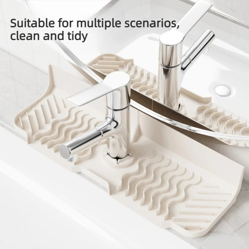 NIFTY Adjustable Silicone Sink Splash Guard Mat & Faucet Protector