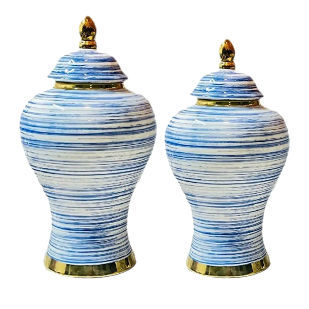 Porcelain Ginger Jar Ceramic Vase & Storage Jar with Lid