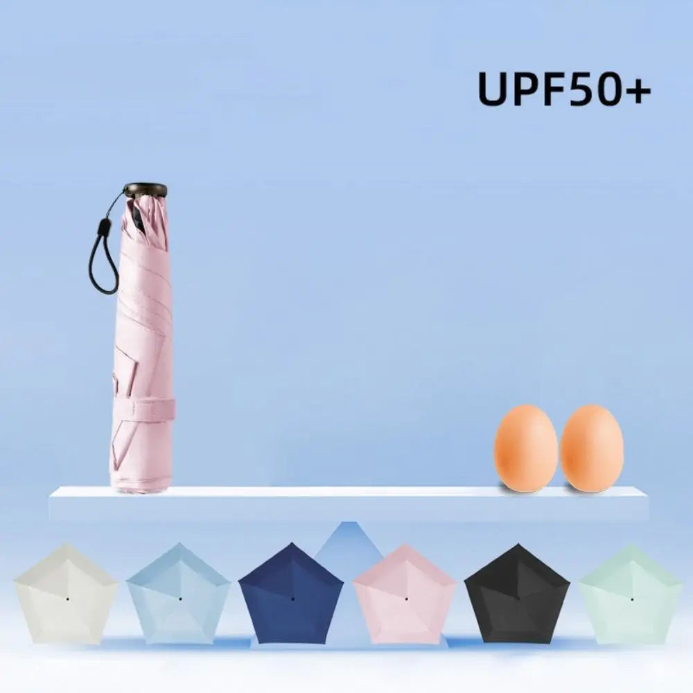 Foldable UV Protection Sun Umbrella – Ultra-Light 6-Rib Pencil