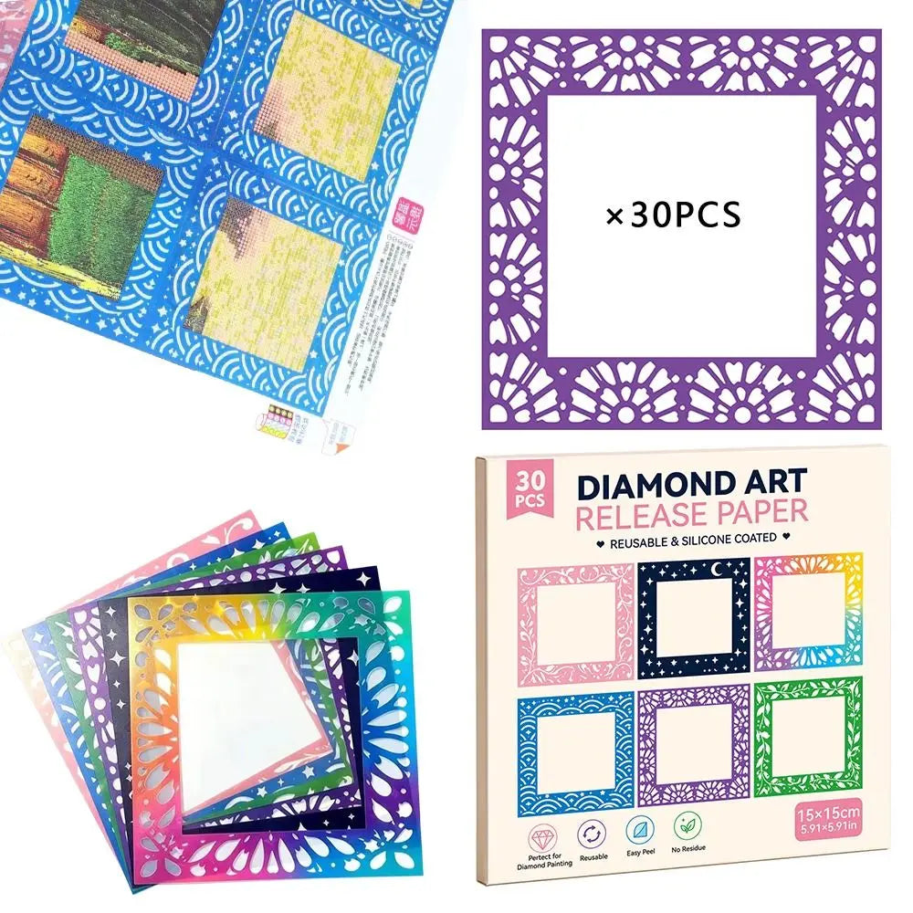 30PCS Diamond Painting Release Films – Reusable Canvas Covers