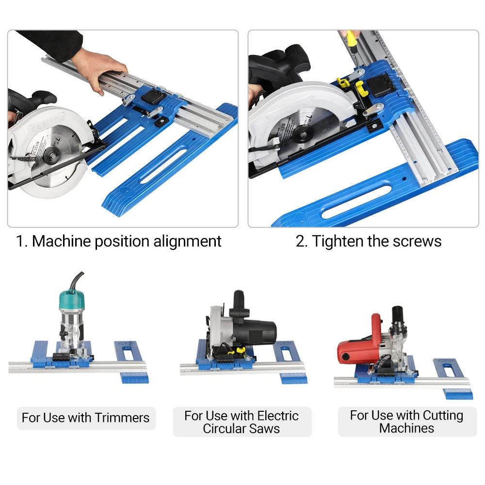 Aluminum Circular Saw Guide Rail 0–65cm | Precision Cutting
