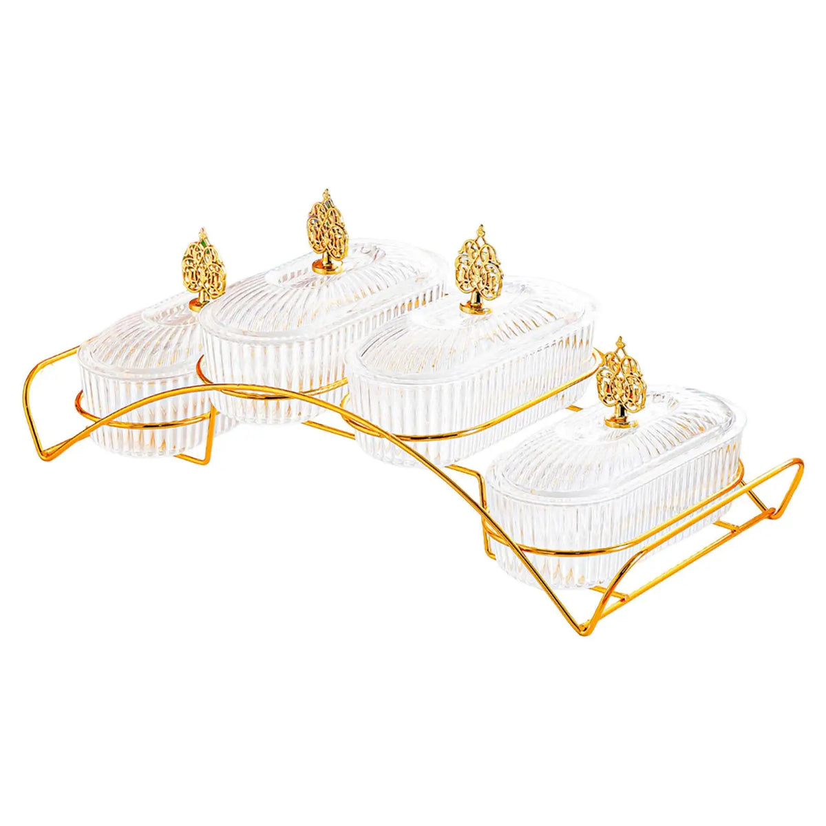 Multi-Layer Snack Serving Tray with Lid | Luxury Fruit Plate
