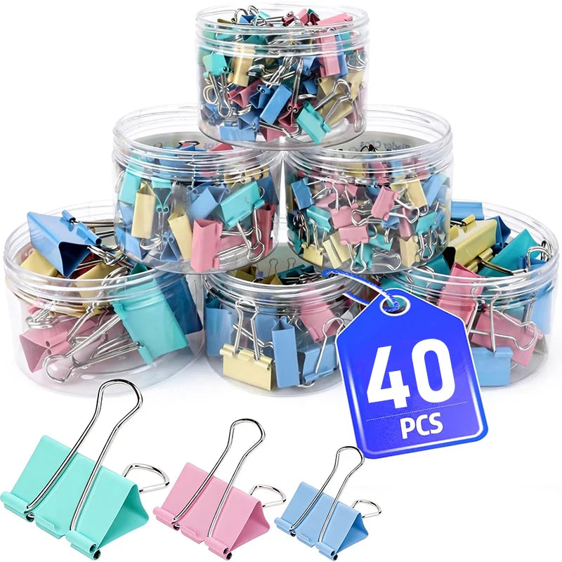 Colored Metal Binder Clips 19mm 25mm 32mm – Office & School