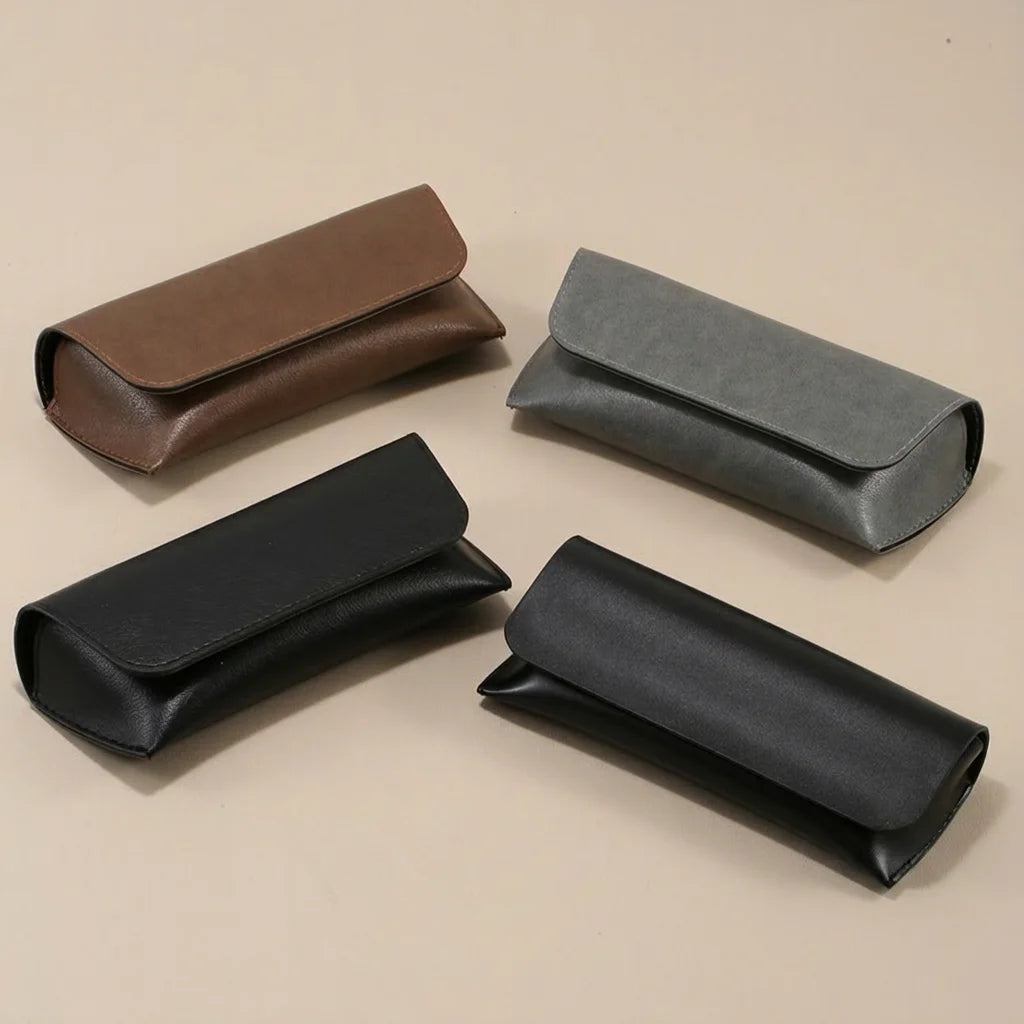 Folding Glasses Case – PVC Leather Eyewear Holder