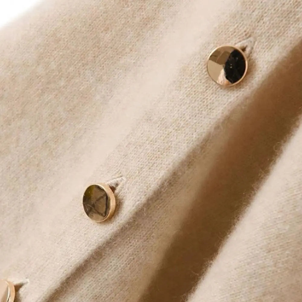 Women's Cashmere Pashmina Shawl Wrap Poncho – Button Knit Scarf
