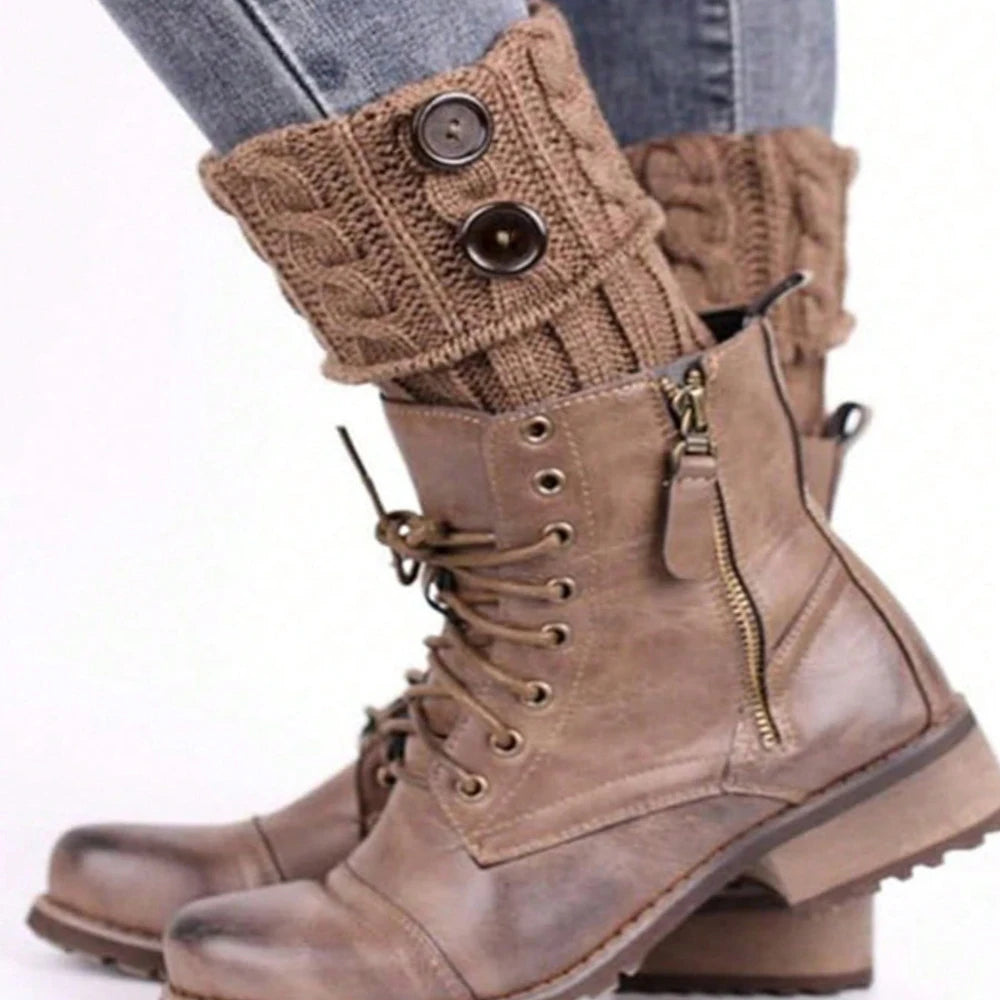 Women's Crochet Boot Cuffs – Winter Leg Warmers Over Boot