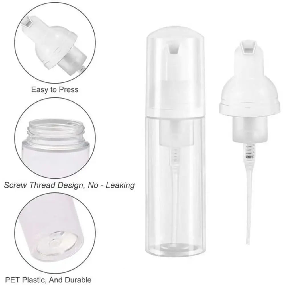 Foam Pump Bottle 30/50ml – Clear Portable Travel Soap Dispenser