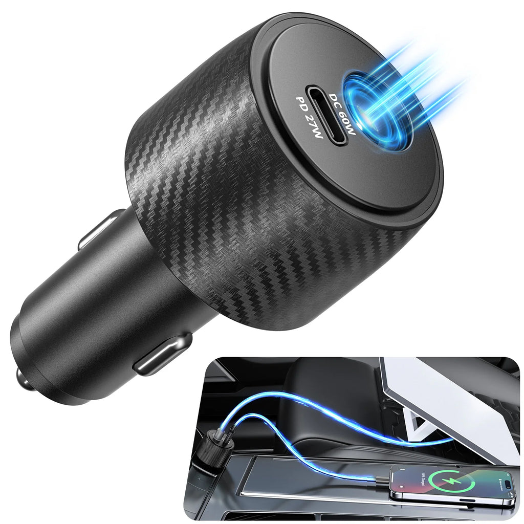 2-in-1 Car Charger for Starlink Mini – 30V DC & USB-C PD Fast