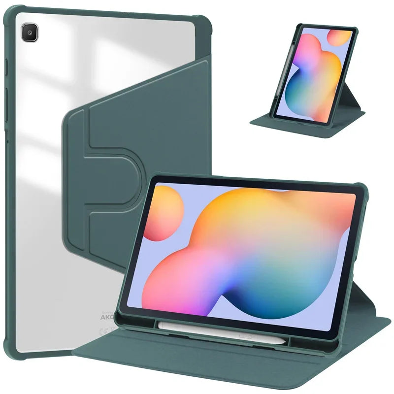 Samsung Galaxy Tab S6 Lite Case 360° Rotating Stand + Pen Holder
