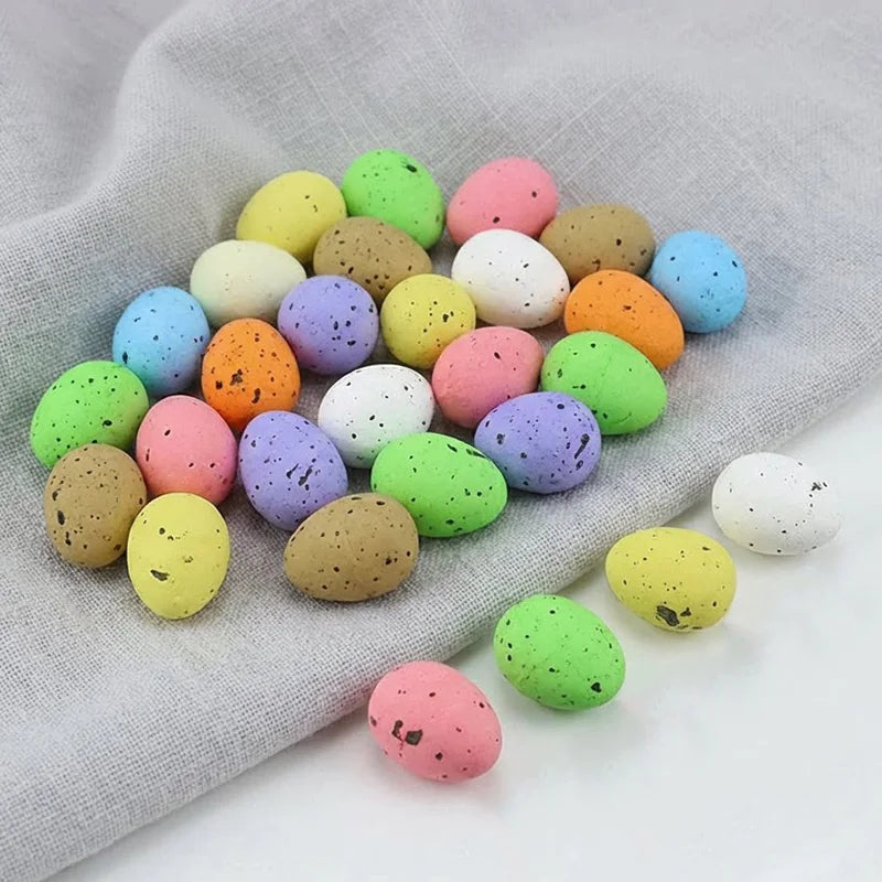 100-Pack Mini Foam Easter Eggs – Multicolor DIY Craft Décor