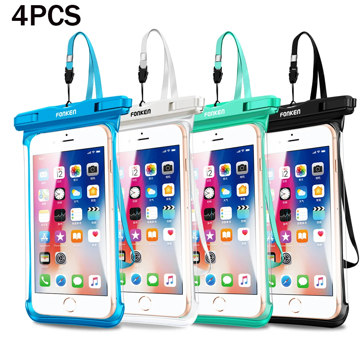 Waterproof Phone Pouch 3/4 Pack – Universal Swim Bag Cover