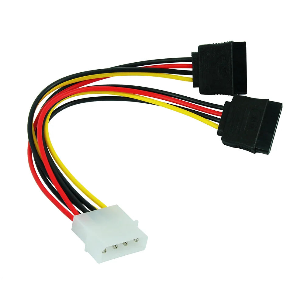 4-Pin Molex to Dual SATA Y Splitter Power Cable for PC Drives