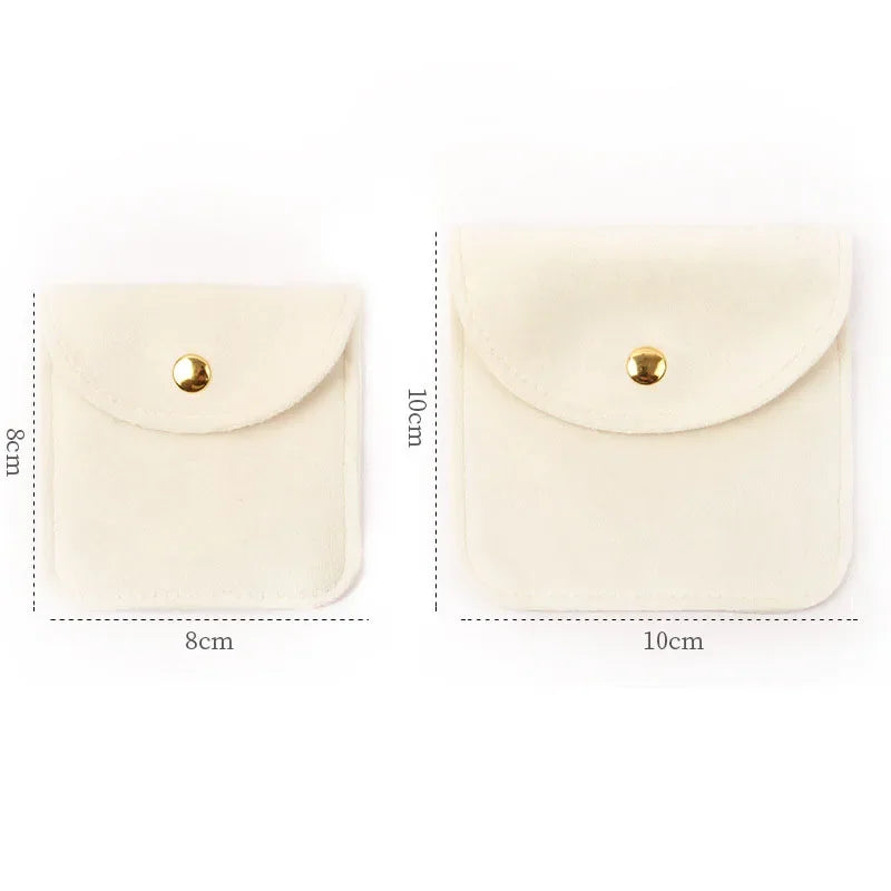Velvet Envelope Jewelry Pouch | Snap Button Gift Bag