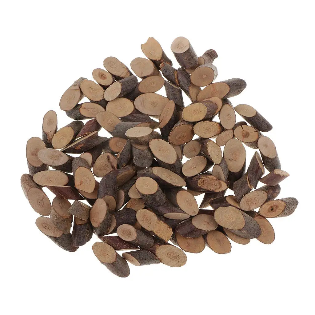 100 Small Wood Slices – Rustic Wedding & DIY Craft Set