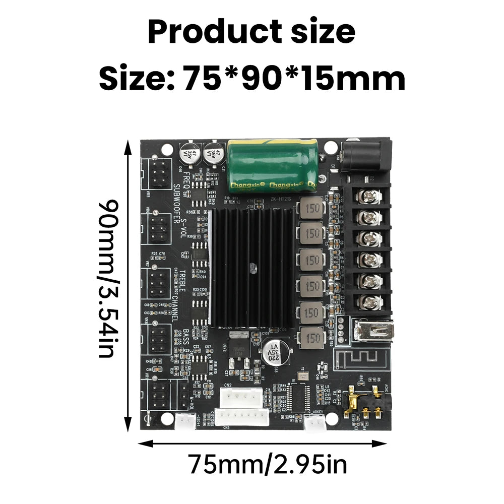 2.1-Ch Bluetooth Amplifier Board 200W TPA3116D2 MT21S