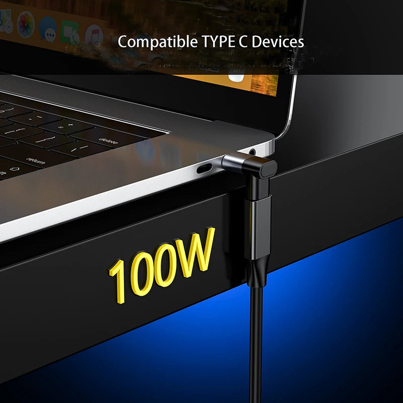 USB-C PD 100W Elbow Adapter 4K60Hz 20Gbps – iPad & Steam Deck