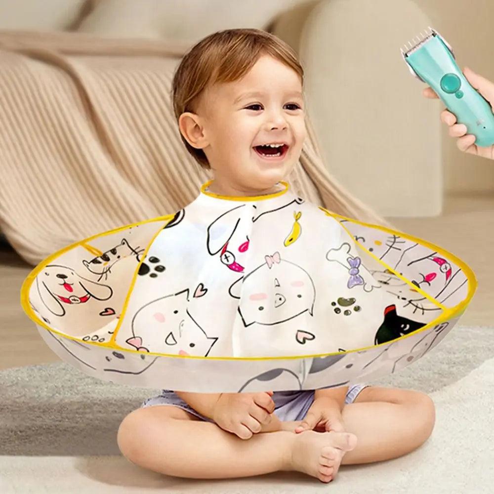 Kids Waterproof Hair Cutting Cape | Colorful Foldable Cloak