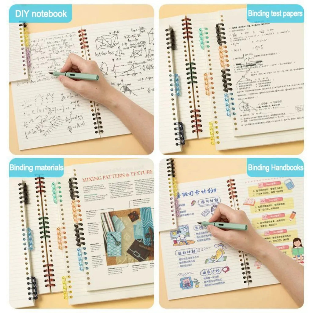 20-Pack 5-Hole Binder Rings – DIY Loose-Leaf Book Buckles