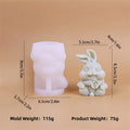 3D Easter Bunny Silicone Mold – Candle, Resin & Cake Crafts