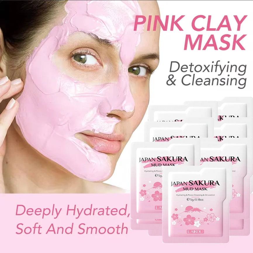 LAIKOU Sakura Mud Face Mask – Oil Control & Pore Minimizing