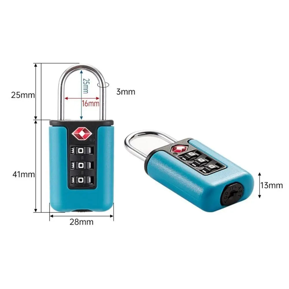 TSA Approved Travel Luggage Lock | Resettable Combo Padlock