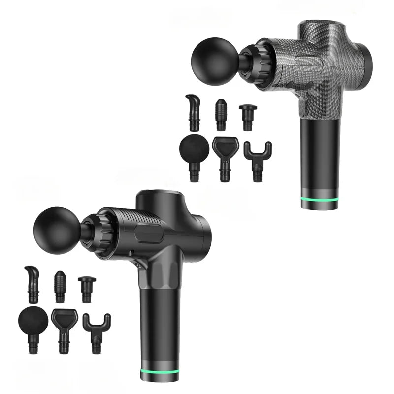 LCD Fascia Gun – 30-Speed Percussion Muscle Massager, 6 Heads