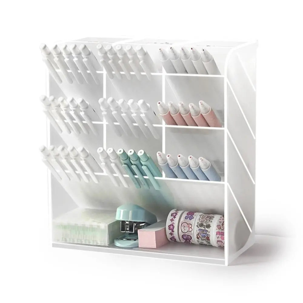 Large Capacity Diagonal Pen Holder | Desktop Organizer