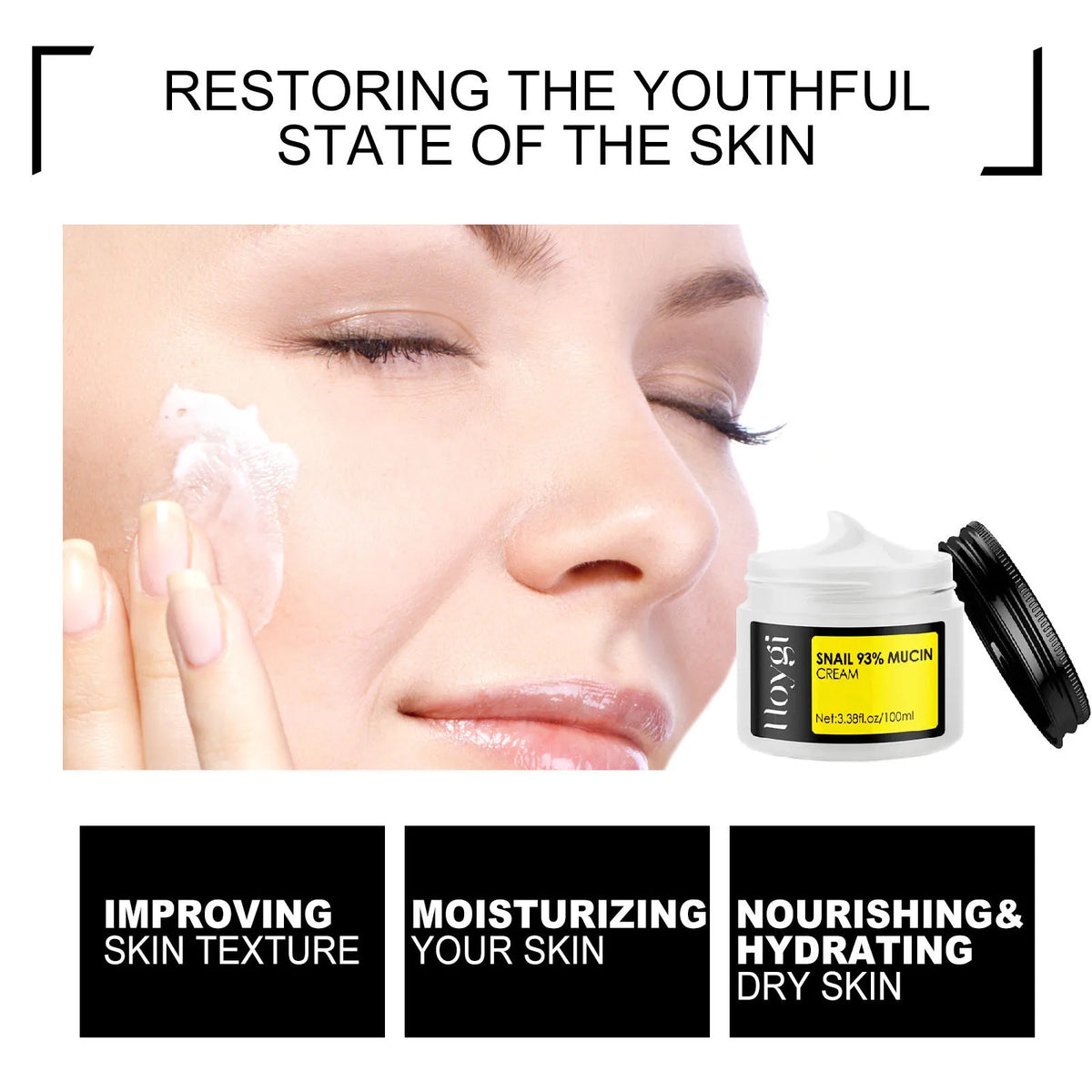 Hoygi Snail Mucin Collagen Face Cream – Anti-Aging Moisturizer